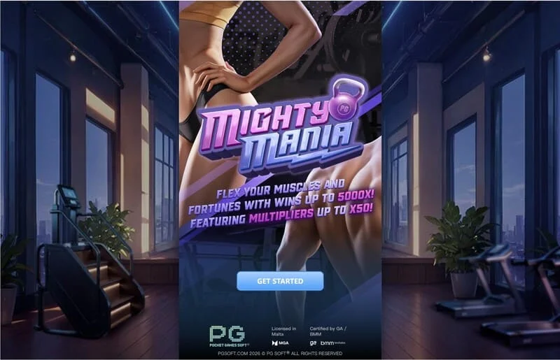 Mighty Mania – মেনু স্ক্রিন এবং বাজি ধরার স্ক্রিন