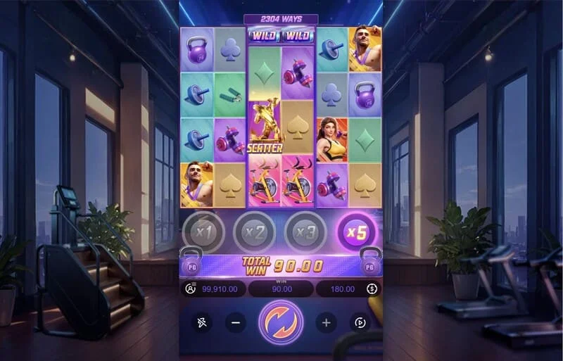 Mighty Mania – 6x4 গ্রিড সহ প্রধান গেমপ্লে স্ক্রিন